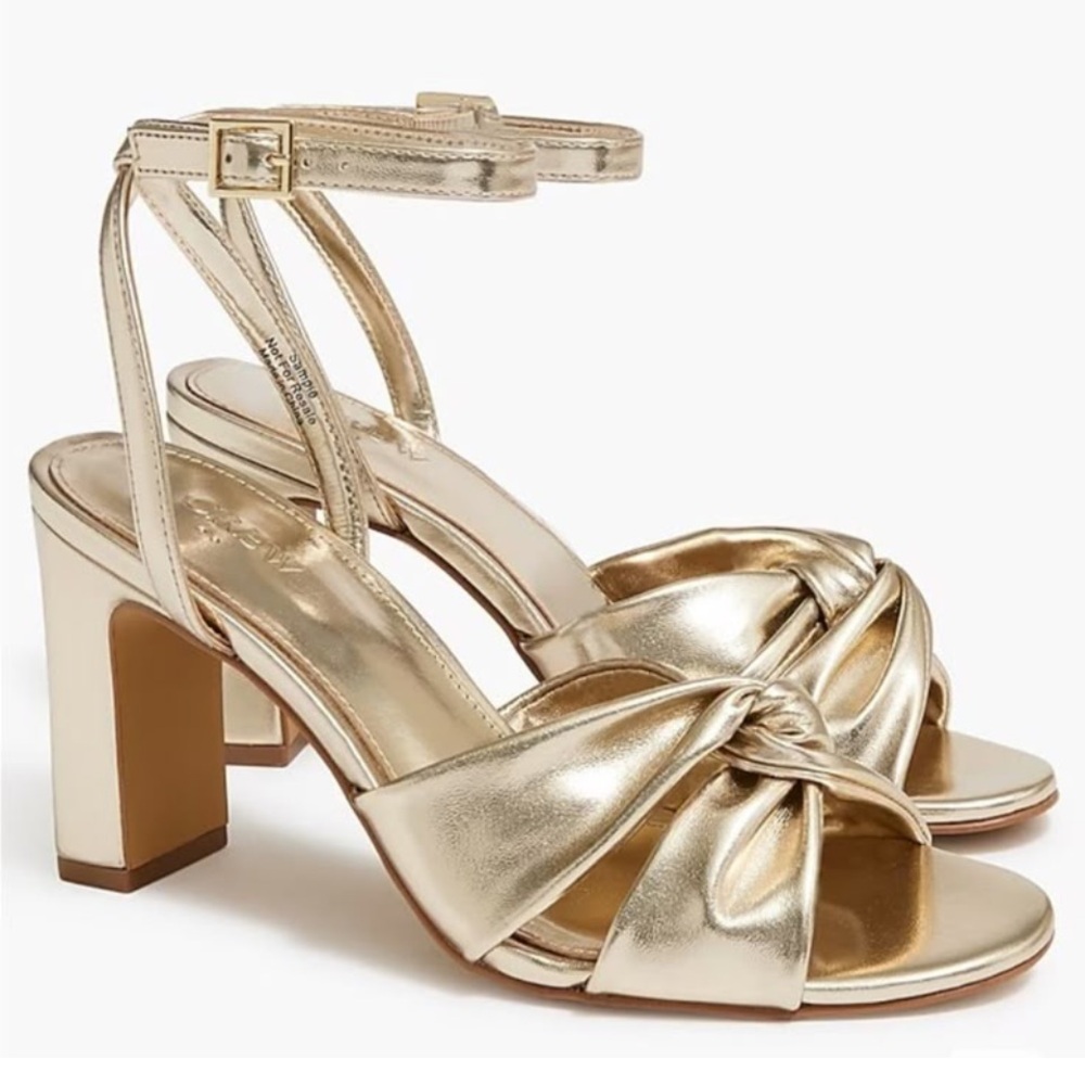J. CREW TWISTED HEEL WITH ANKLE TIE